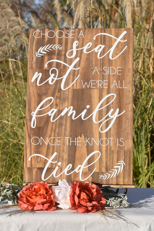 *LAUREL* Choose a Seat Sign - Stain