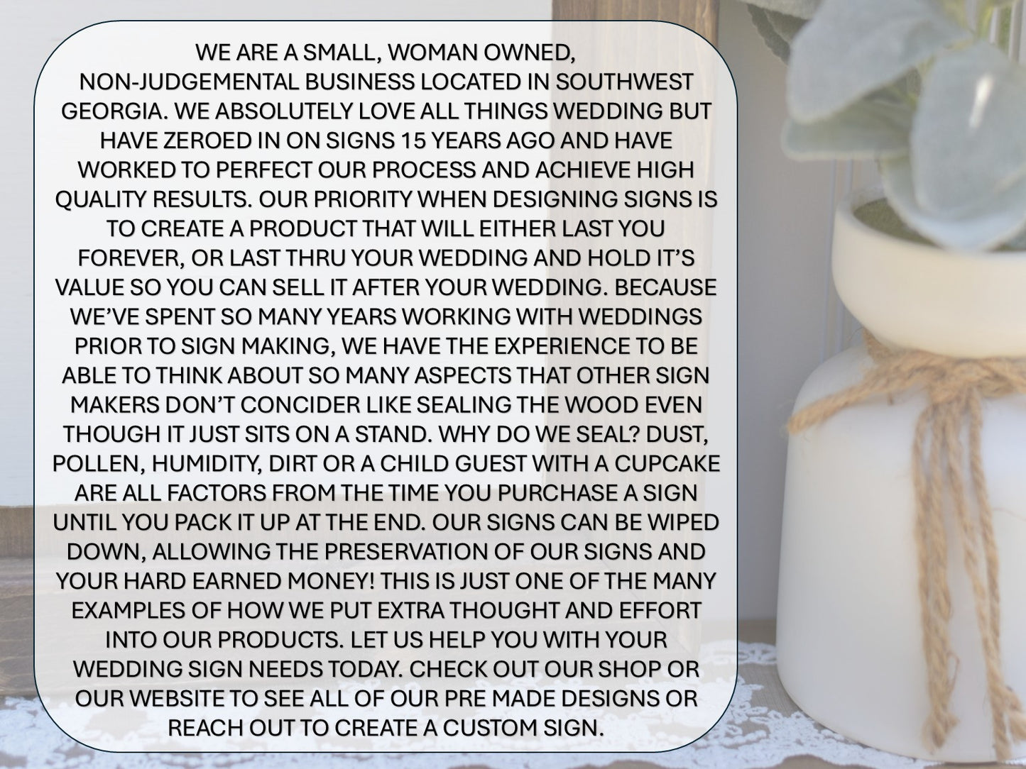 16X16 Framed Wood Last Name Sign 1