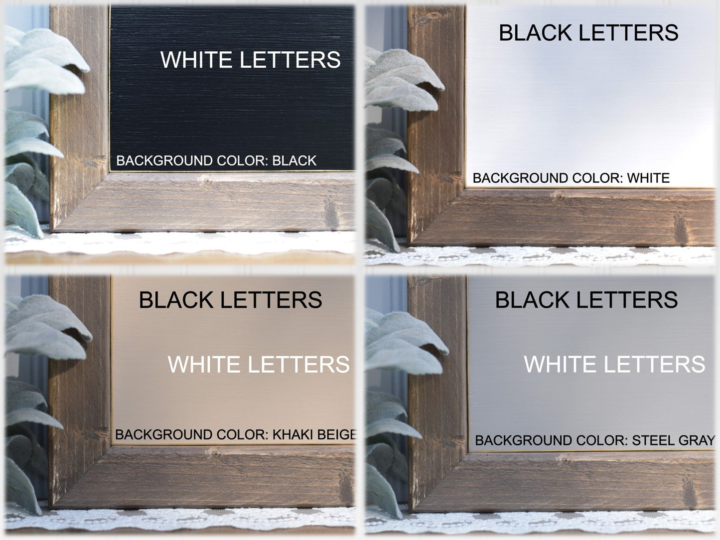 16X16 Framed Wood Last Name Sign 1