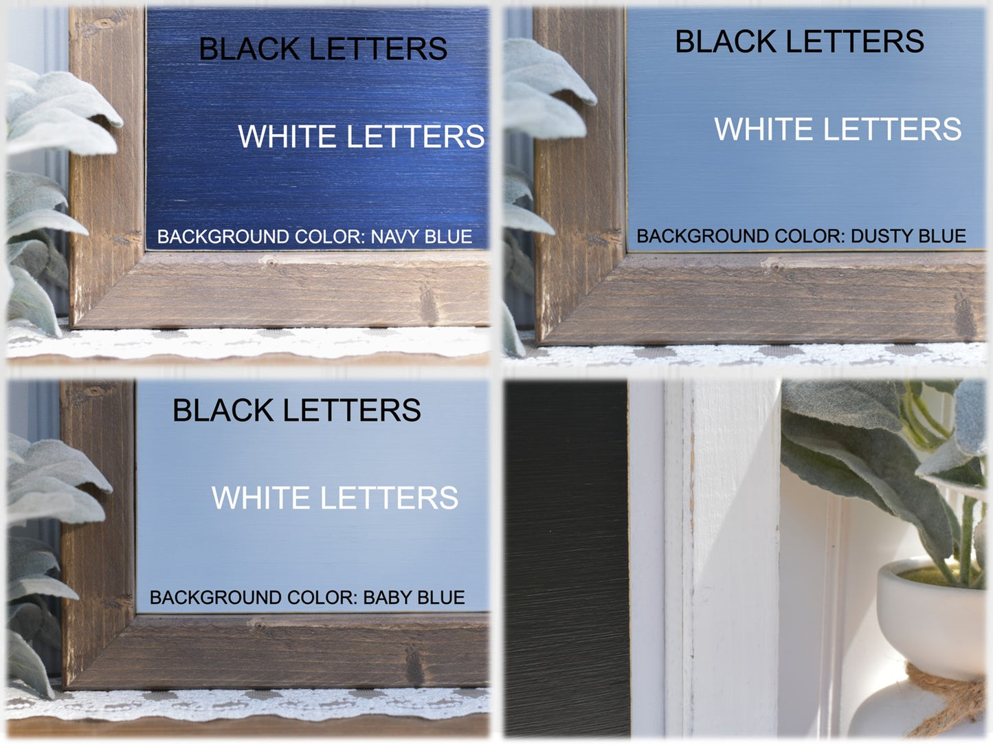 16X16 Framed Wood Last Name Sign 1