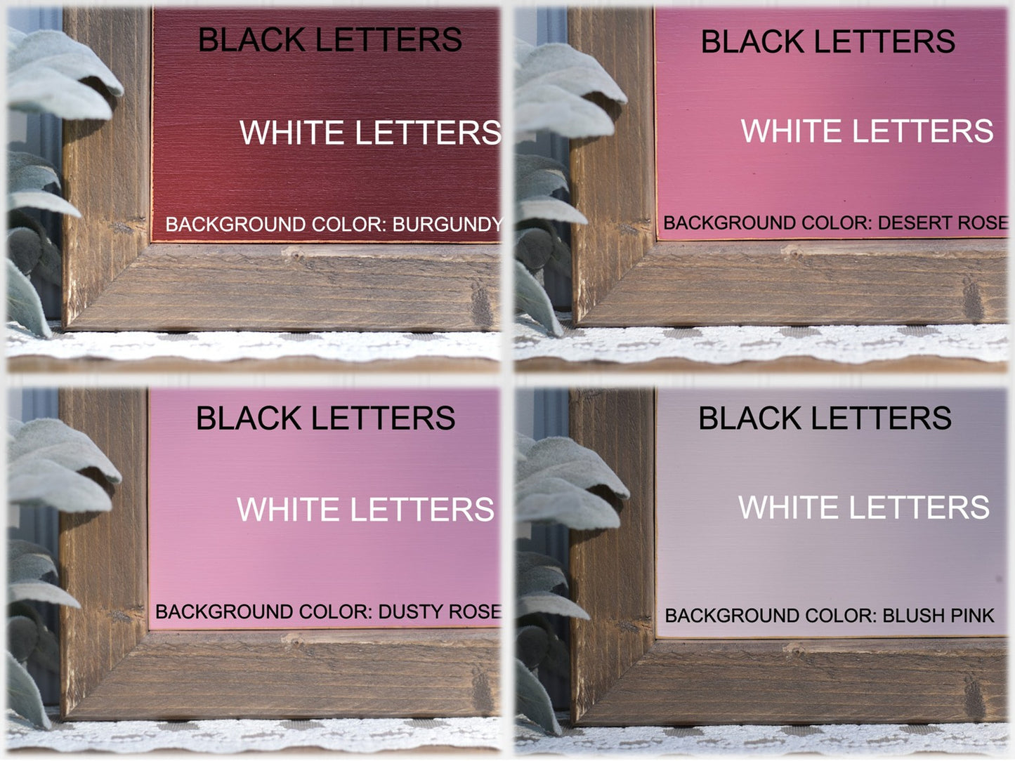 16X16 Framed Wood Last Name Sign 1