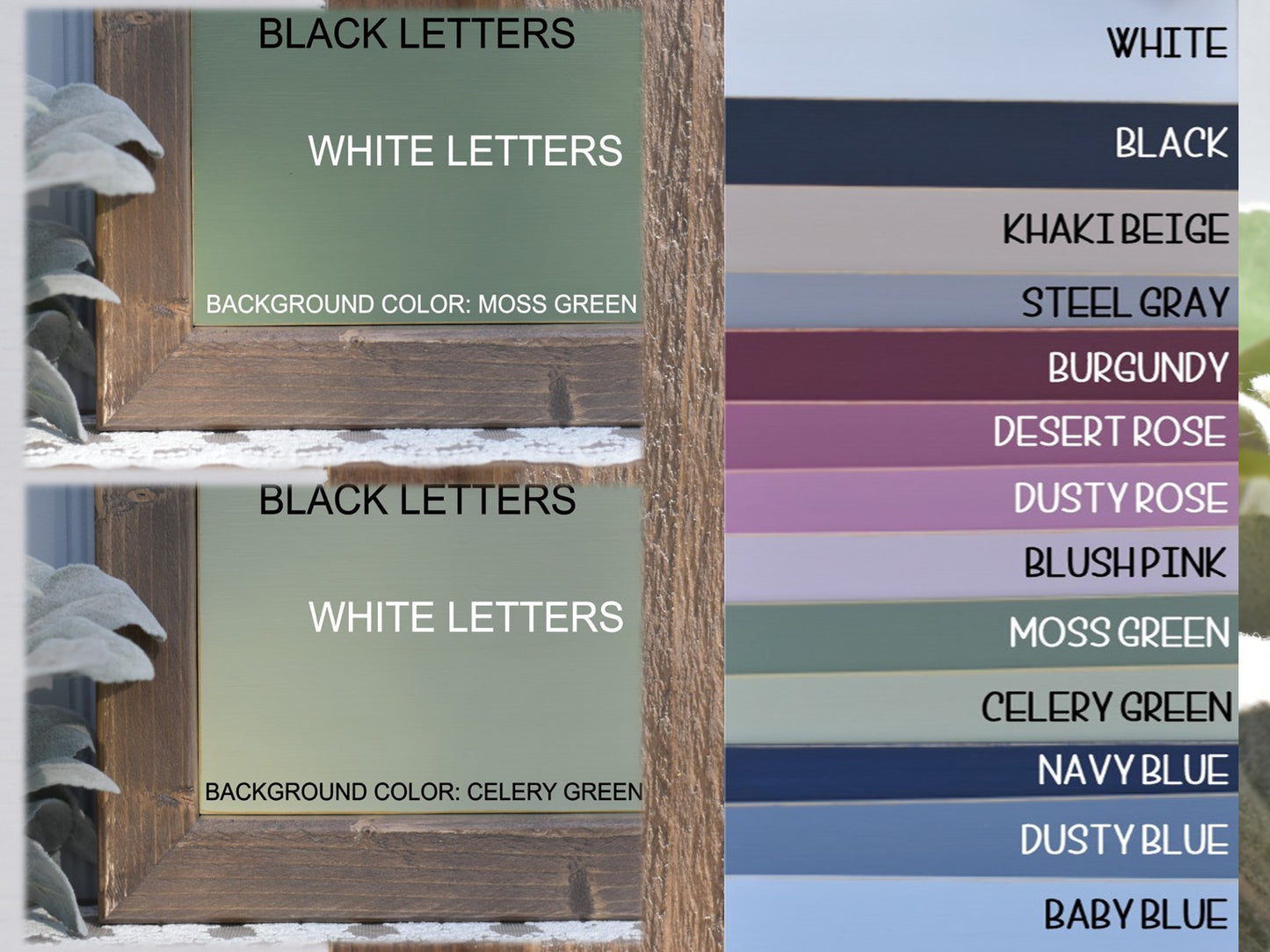 16X16 Framed Wood Last Name Sign 1