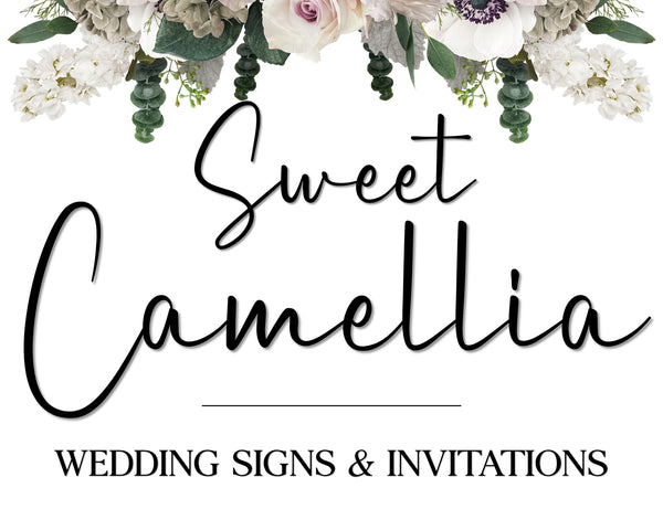 Sweet Camellia Wedding Signs logo