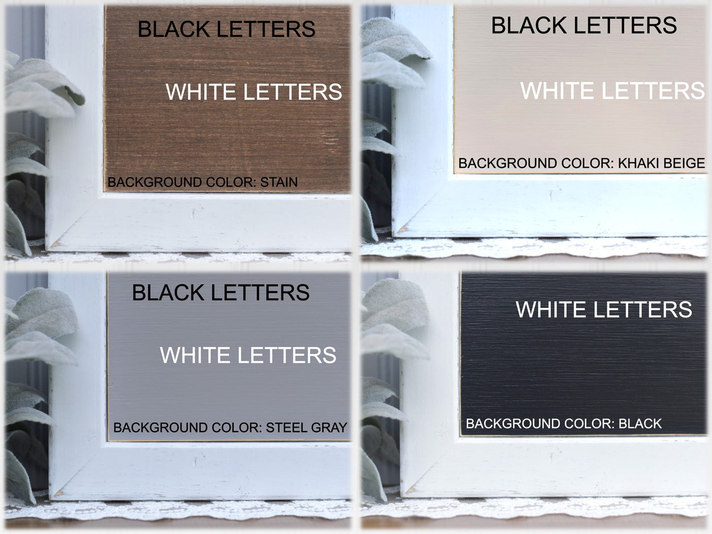 16X16 Framed Wood Last Name Sign 1