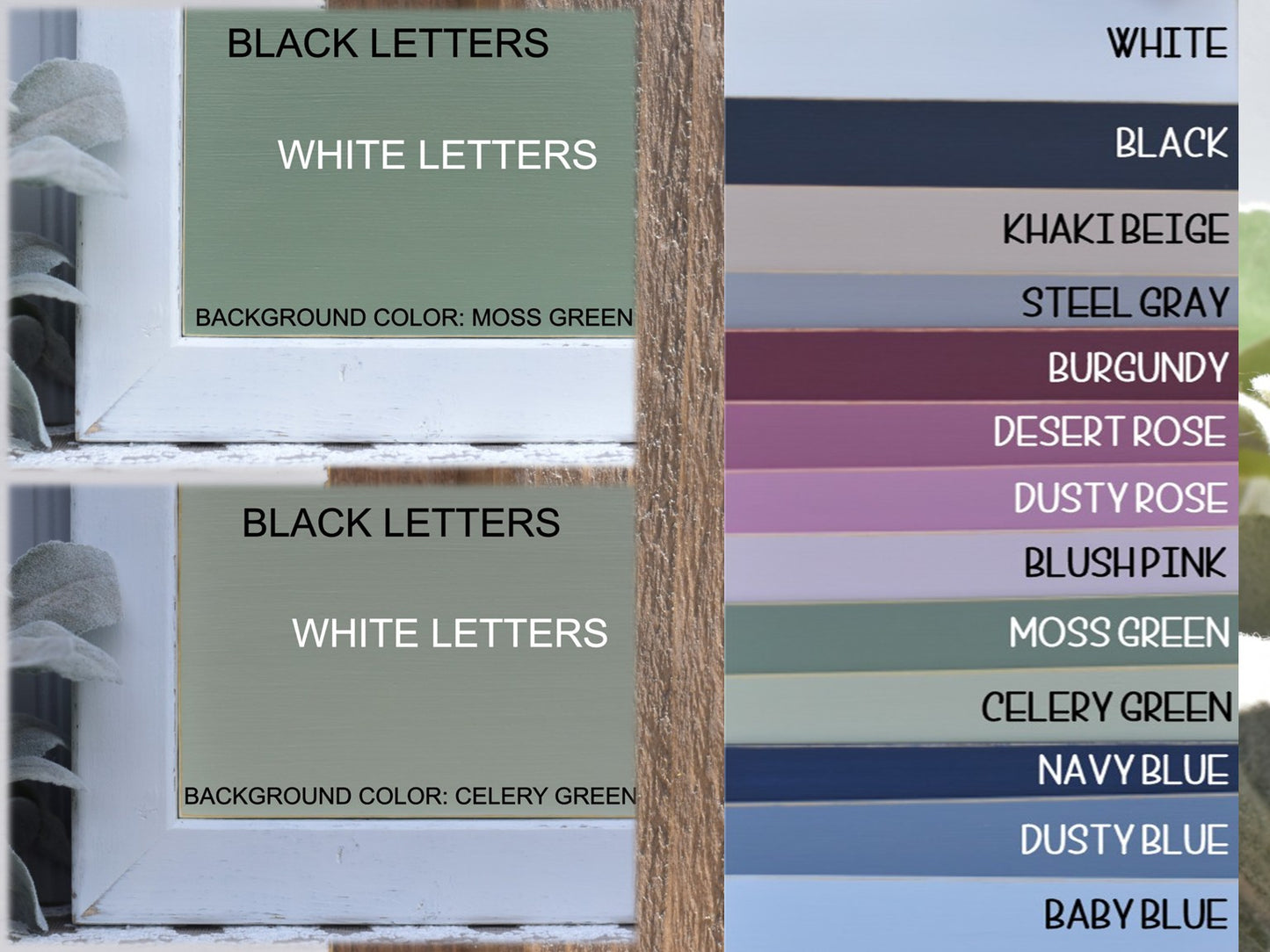 16X16 Framed Wood Last Name Sign 1