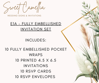 *FULLY EMBELLISHED, PREMIUM INVITATION SET - LIMITED TIME*