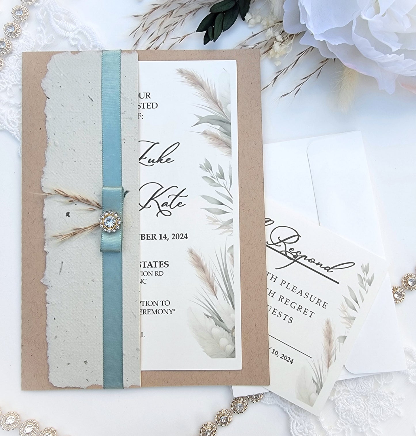 *FULLY EMBELLISHED, PREMIUM INVITATION SET - LIMITED TIME*