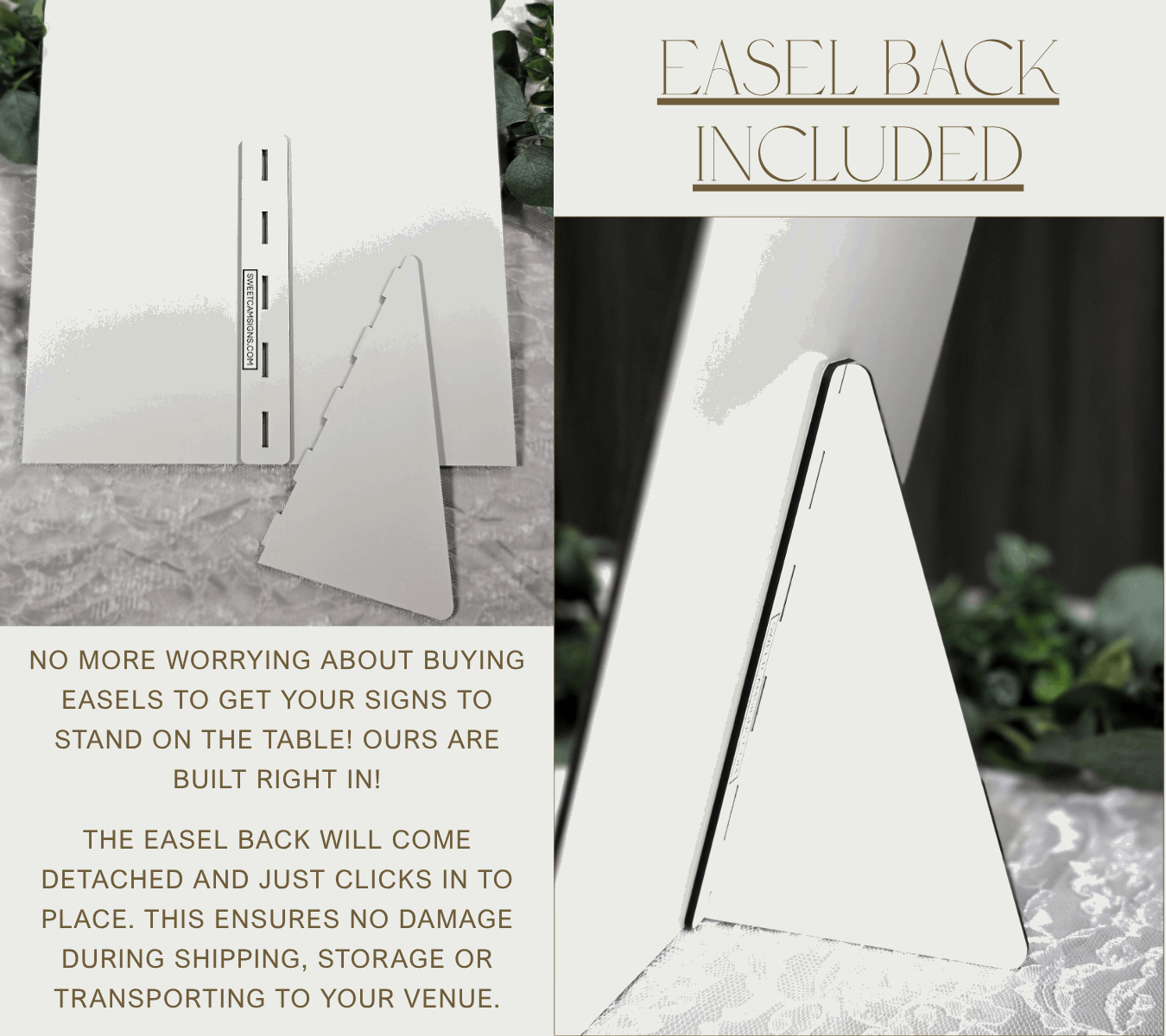3D Arched Flip Flop Favors Wedding Sign | Modern Eucalyptus Reception Dance Floor Decor