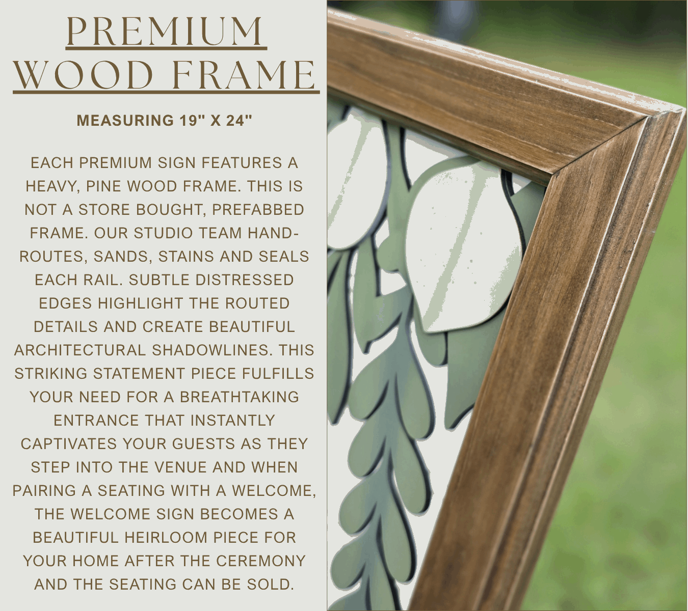 3D Framed Assigned Seats Are Not Our Style Wedding Sign | Open Seating Ceremony Decor | Portobello Botanical Suite