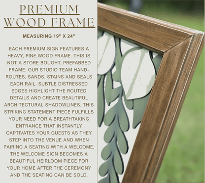 3D Framed Assigned Seats Are Not Our Style Wedding Sign | Open Seating Ceremony Decor | Portobello Botanical Suite
