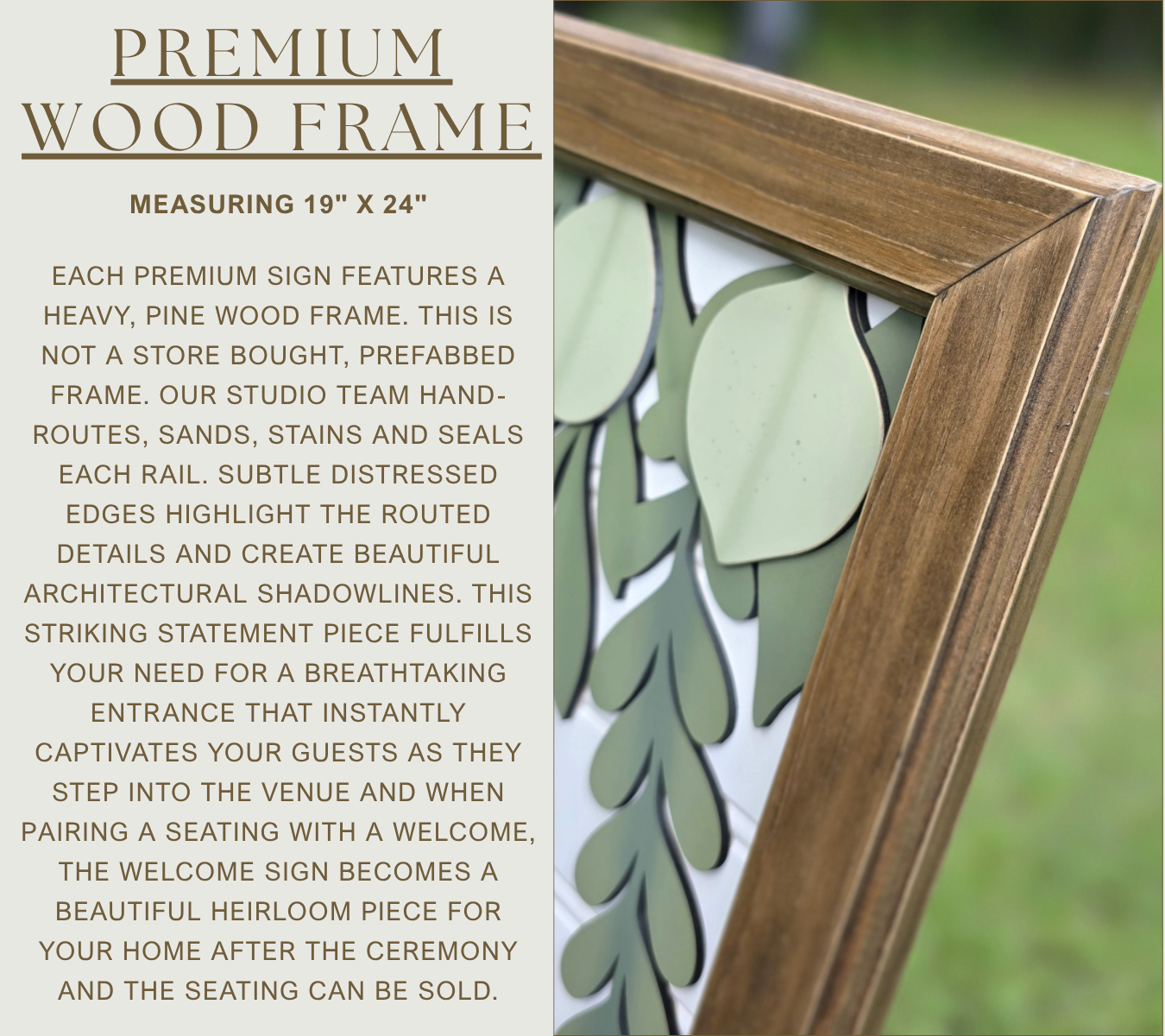 3D Framed Welcome Style 1 Wedding Sign | Grand Entrance Ceremony Decor | Portobello Botanical Suite (Copy)