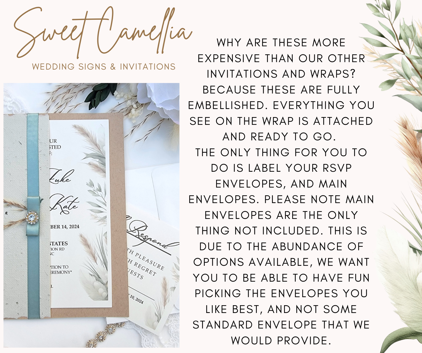 *FULLY EMBELLISHED, PREMIUM INVITATION SET - LIMITED TIME*