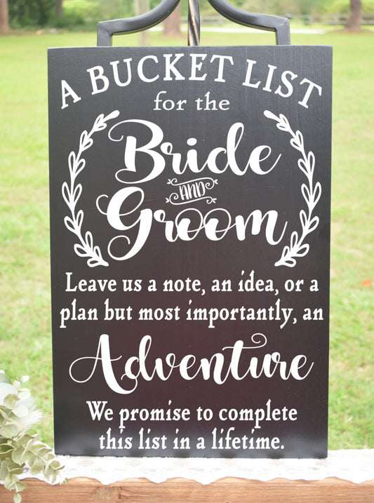 *CLSC* Bucket List Sign - Black