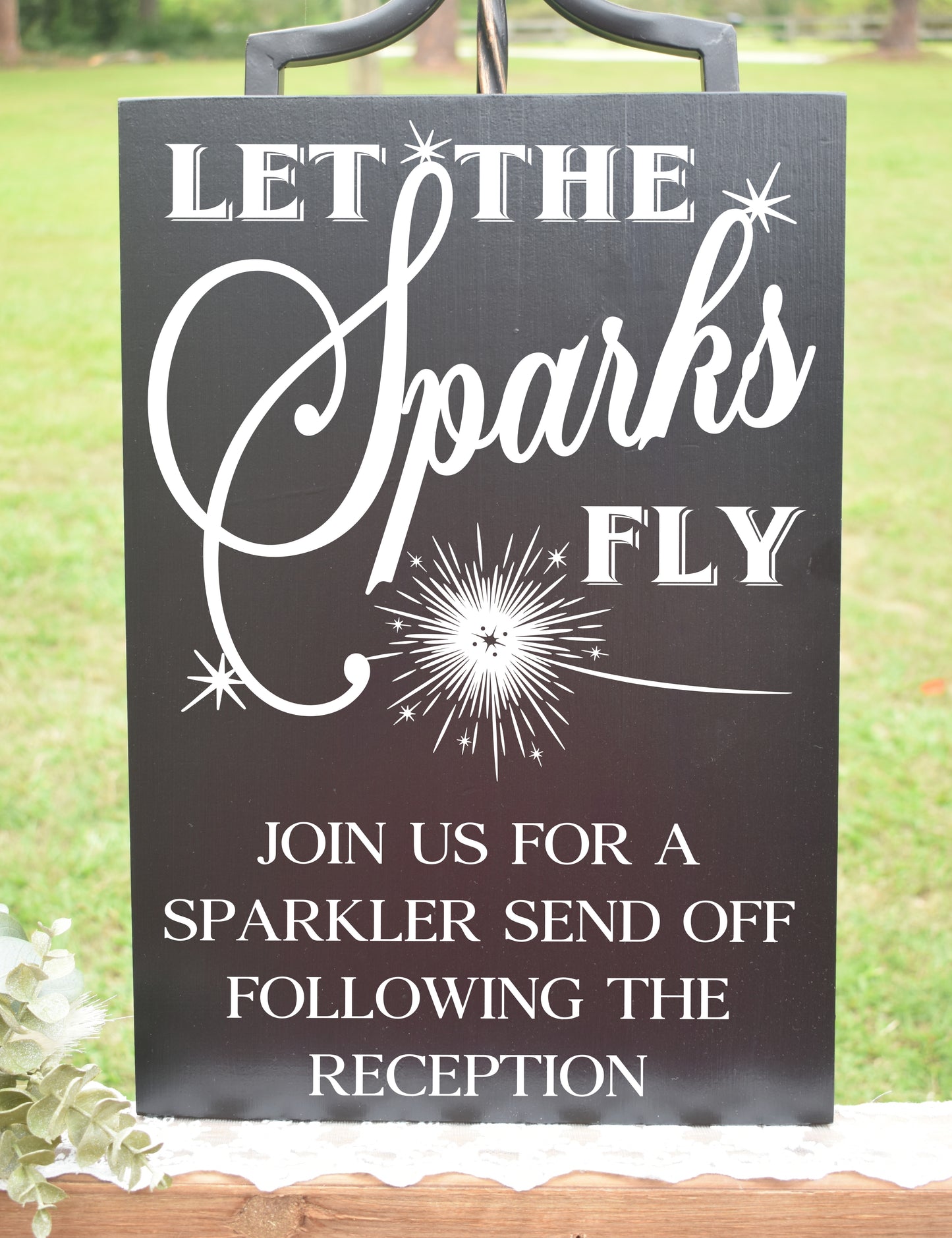 *CLSC* Sparkler Send Off Sign - Black