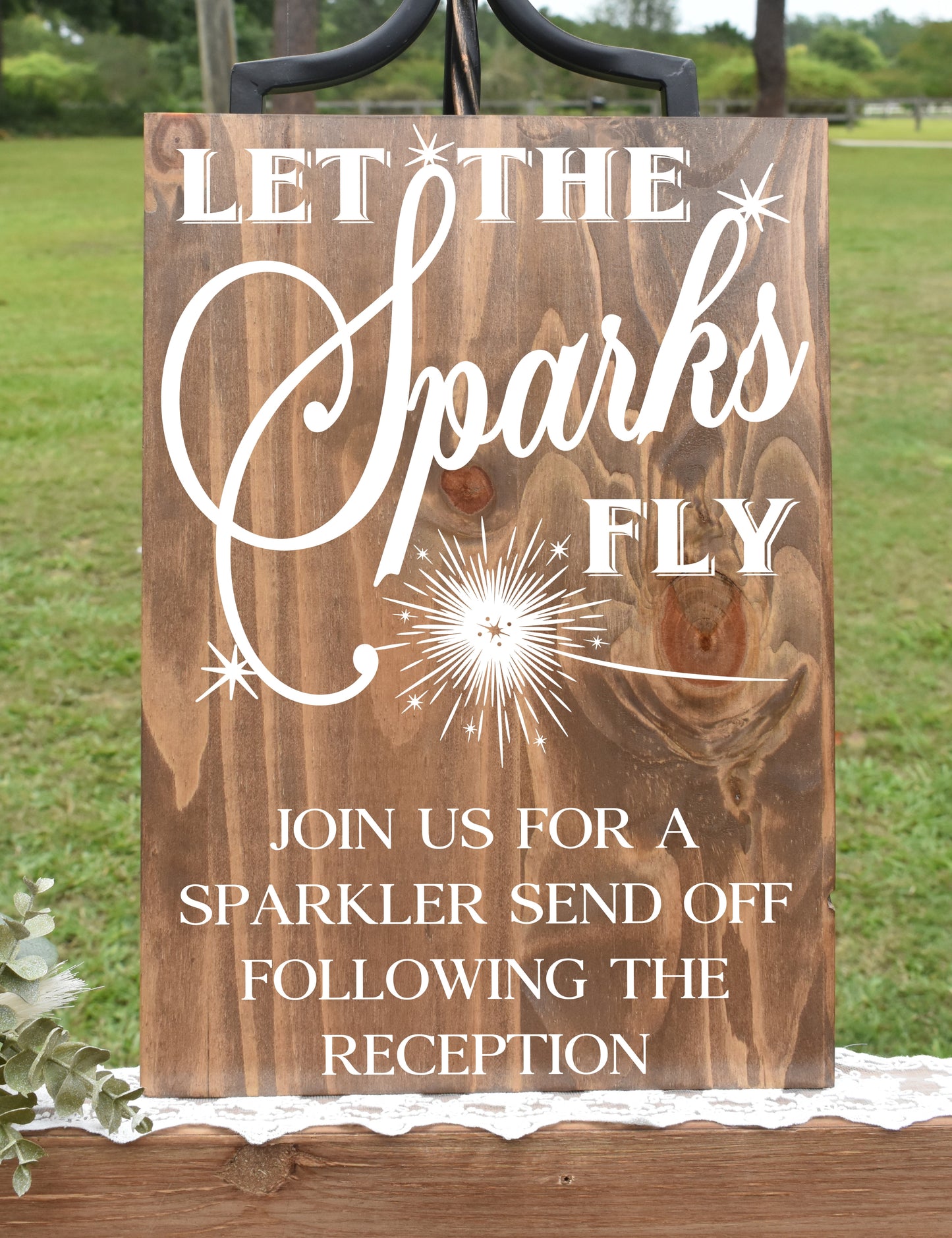 *CLSC* Sparkler Send Off Sign - Stain