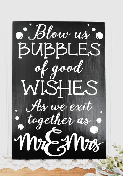 *CLSC* Bubbles of Wishes Sign - Black