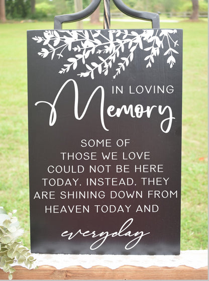 *EUCALYPTUS* In Loving Memory Sign - Black