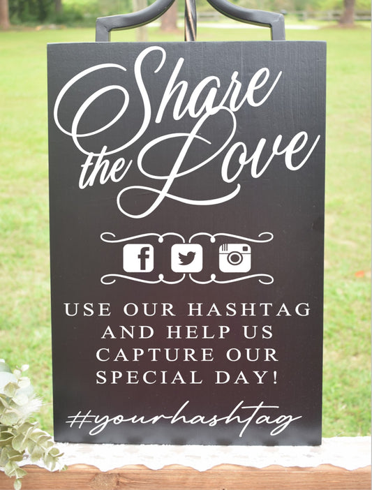 CLASSIC - Share The Love Hashtag Style 1 - Black