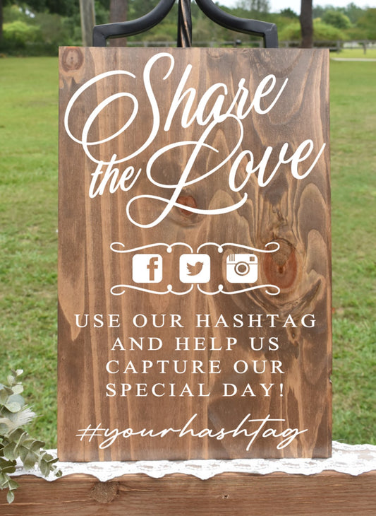 CLASSIC - Share The Love Hashtag Style 1 - Stain