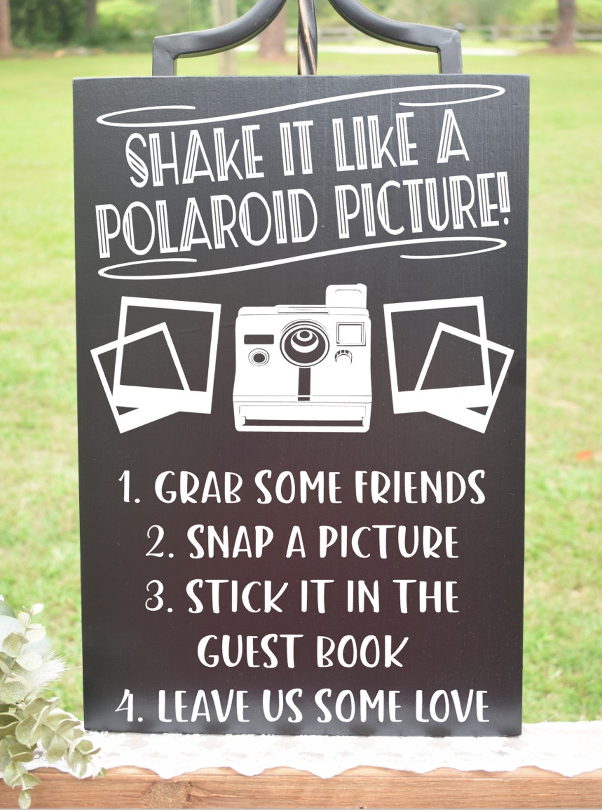 *CLSC* Polaroid Guest Book Sign - Black