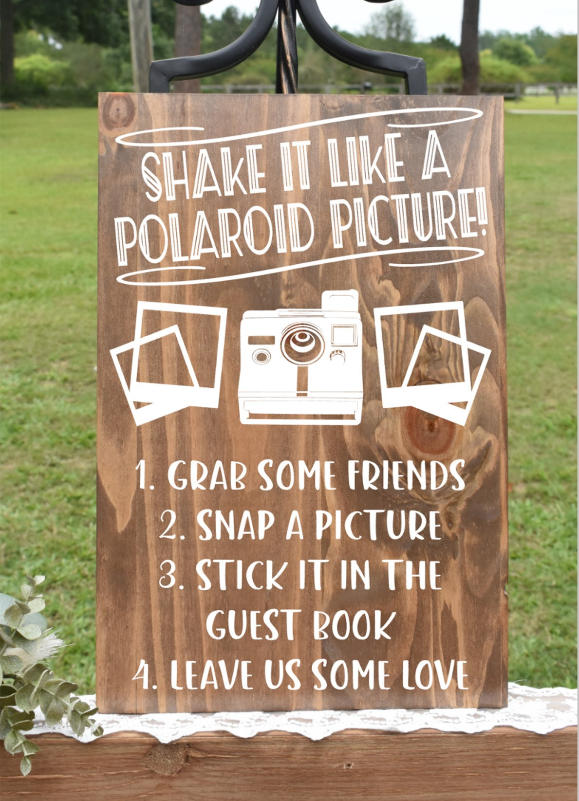 *CLSC* Polaroid Guest Book Sign - Stain