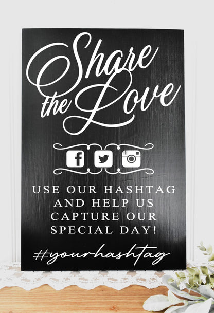 *CLSC* Share The Love Hashtag Sign - Black