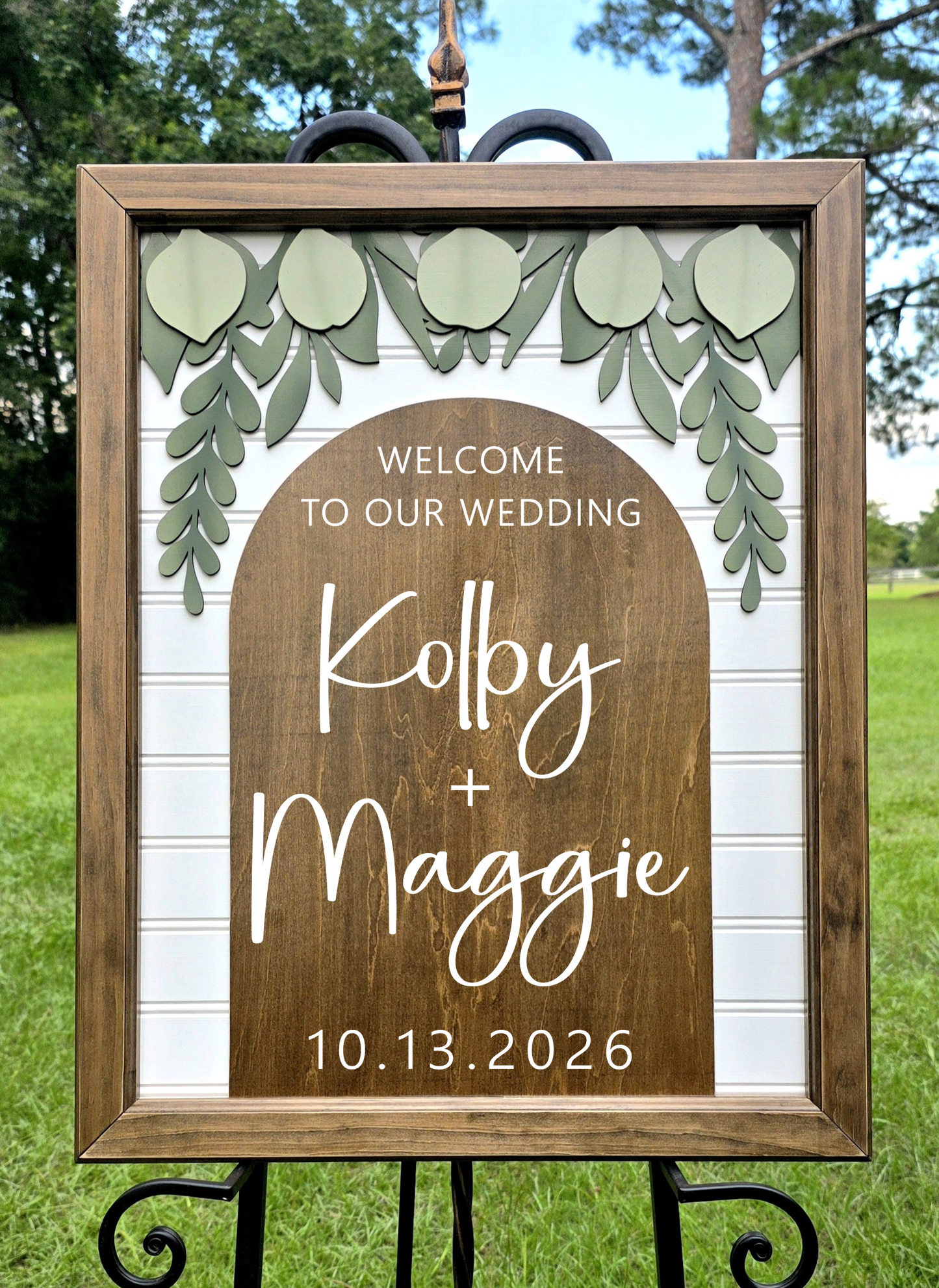 3D Framed Welcome Style 1 Wedding Sign | Grand Entrance Ceremony Decor | Portobello Botanical Suite (Copy)