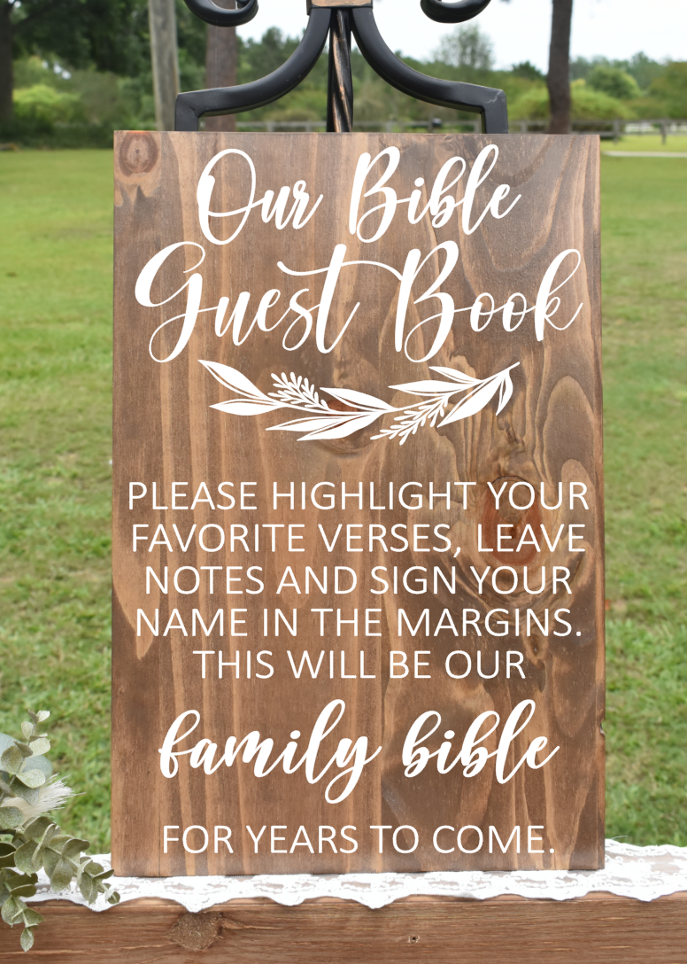 *CLSC* Bible Guest Book Sign - Stain