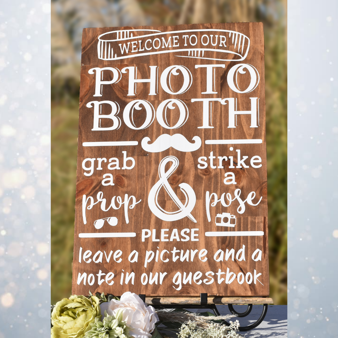 *CLSC* Photo Booth Chalkboard Style Sign - Stain